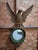 Wood Empire Style Mirror with Eagle in Carved and Polychrome Wood, Late 19th Century For Sale - Image 7 of 9