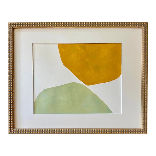 2023 "Premurosa" Abstract Minimalist Painting on Cotton Paper by Artist r.k. Red For Sale