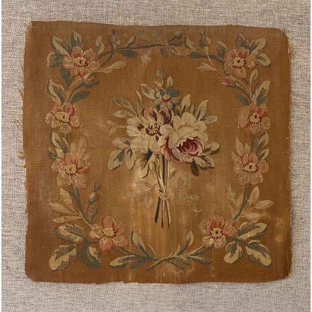 This French needlepoint textile fragment dates to the late 19th century and was originally upholstered on antique French...