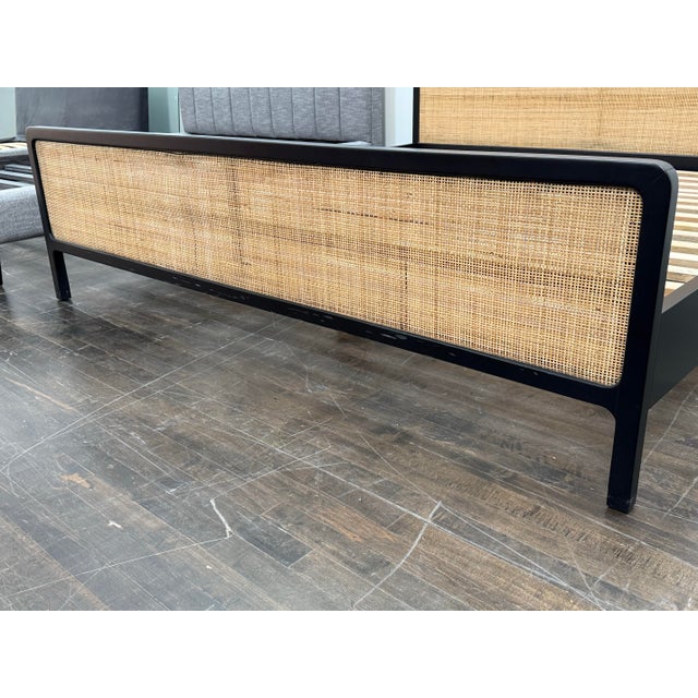 Eastern King Williams Sonoma for West Elm Ida Woven Bed For Sale In San Francisco - Image 6 of 12
