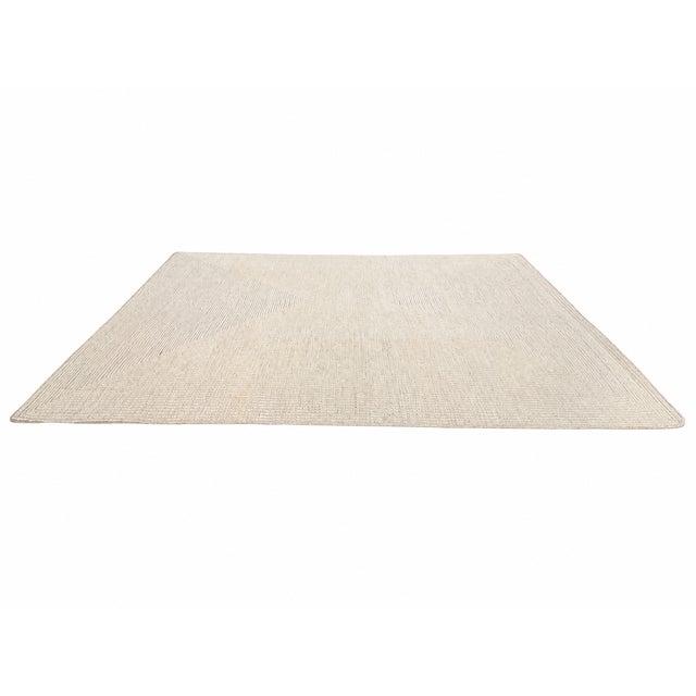 Contemporary Rh Ellipse Wool Rug – 10' × 14' Cream | Hand-Knotted | Sculptural High-Low Texture For Sale - Image 3 of 18