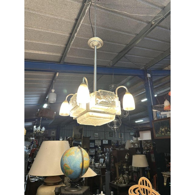 Art Deco Chandelier, 1920s For Sale - Image 7 of 10