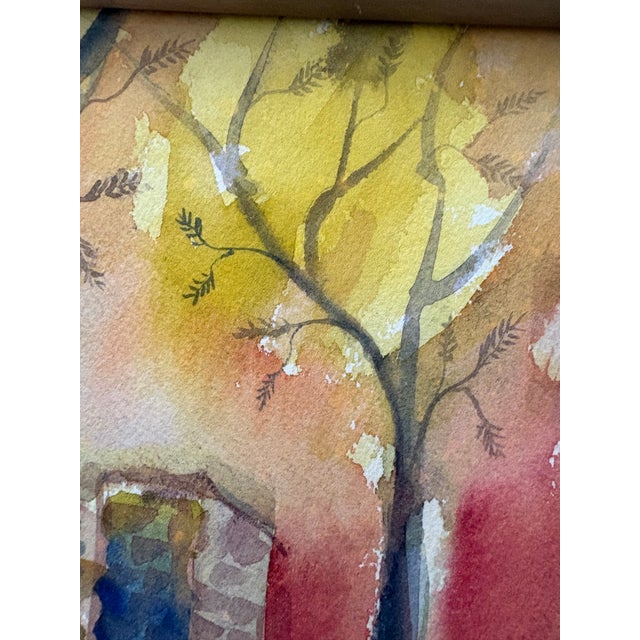 Watercolor - Arnold Weber (1931-2010) Central Park For Sale - Image 4 of 11