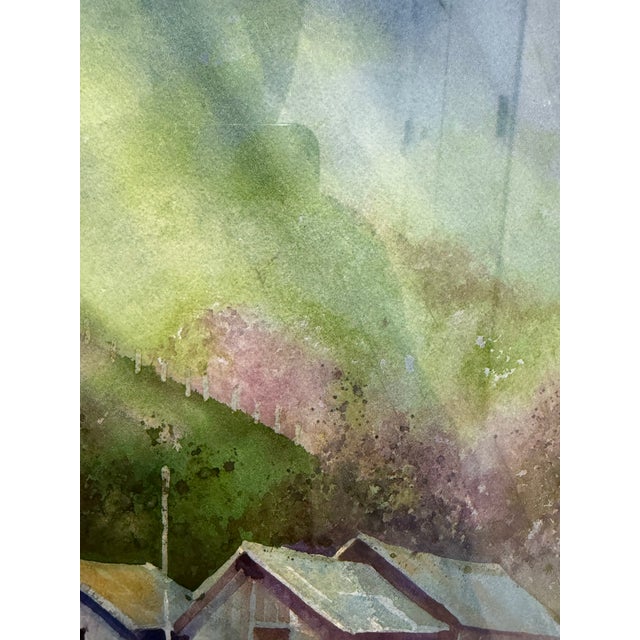 Hal Booth East Bay Barn Tassajara Road Framed Watercolor, Circa 1996 For Sale - Image 11 of 11