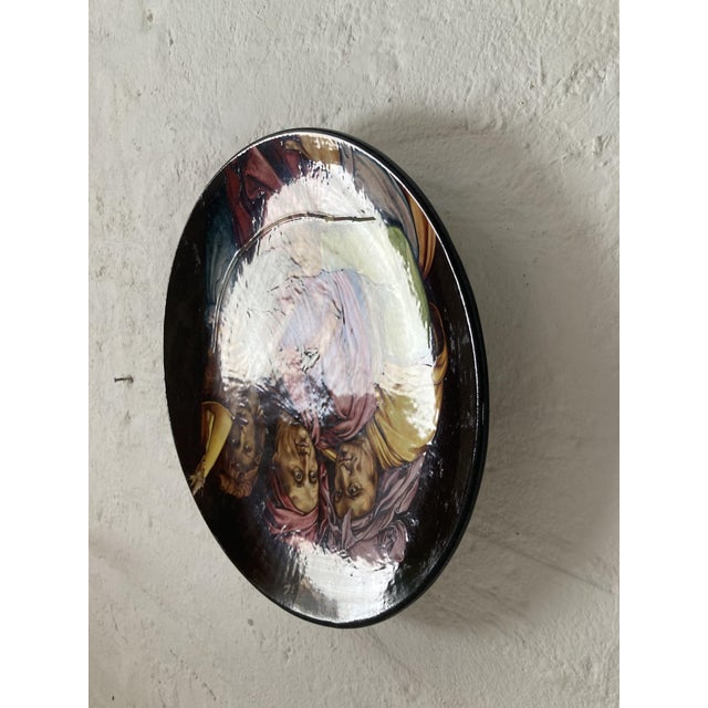 Earthenware Ceramic Plate by Achille Farina For Sale - Image 4 of 10