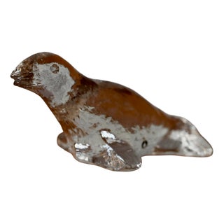 Swedish Glass Seal by Uno Westerberg for Pukeberg For Sale
