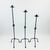 Hand Forged Iron Candelabra Set of 3 (80-100cm) Antique Copper Finish Love Knot Stem Floor Set For Sale - Image 6 of 6