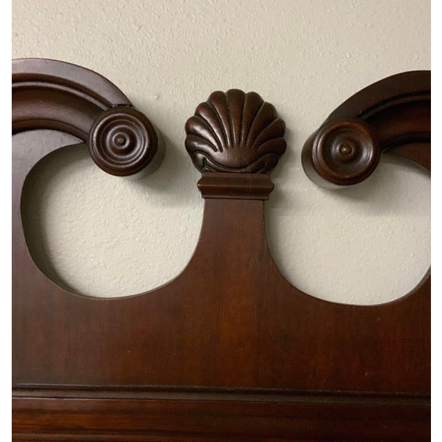 Brown Large Vintage Colonial Revival, Mahogany Chippendale-Style Mirror for Traditional, British Colonial, Georgian & Williamsburg Decor. See Pics! For Sale - Image 8 of 9
