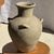 Indonesian Light Grey-Beige Terracotta Vase with 4 Small Handles and a Tall Neck For Sale - Image 5 of 18