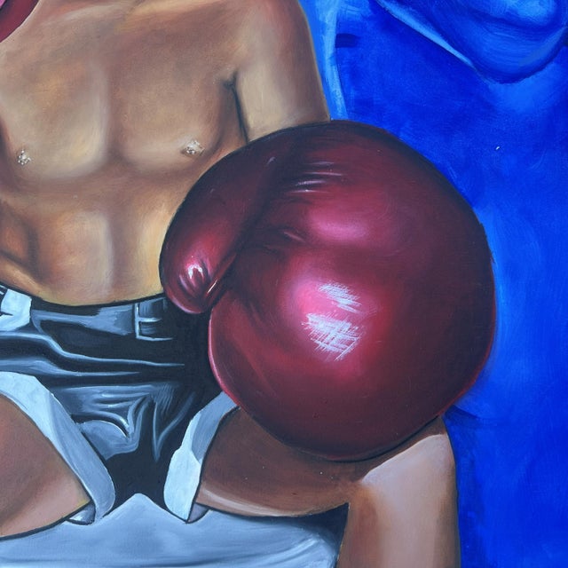 "Forged in His Shadow", Oil on Canvas Painting by Chinonso Ofodile For Sale - Image 4 of 5