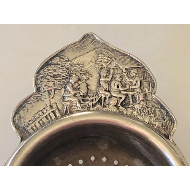 Farmhouse Dutch Embossed Tea Strainer For Sale - Image 3 of 5