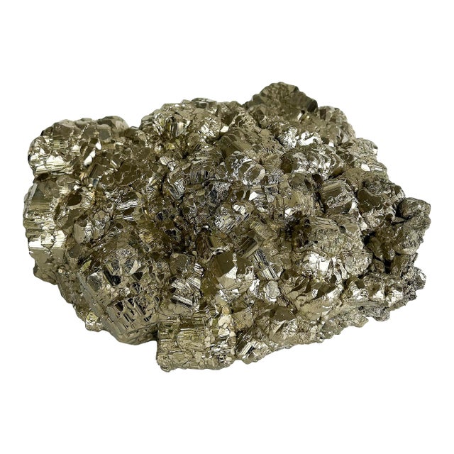 Late 19th Century Peruvian Pyrite Cluster Specimen For Sale