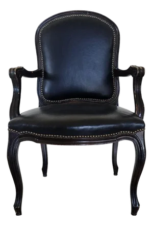 1970s French Louis XV Style Leather Fauteuil Arm Chairs With Leather Upholstery, 2 Pieces