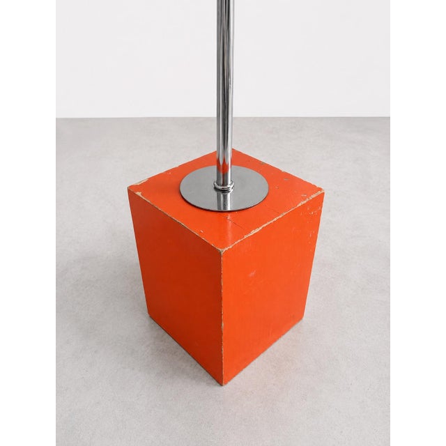 Mid-Century Modern 1960s/70s Orange Orb Eyeball Lamp After to Robert Sonneman for George Kovacs For Sale - Image 3 of 3
