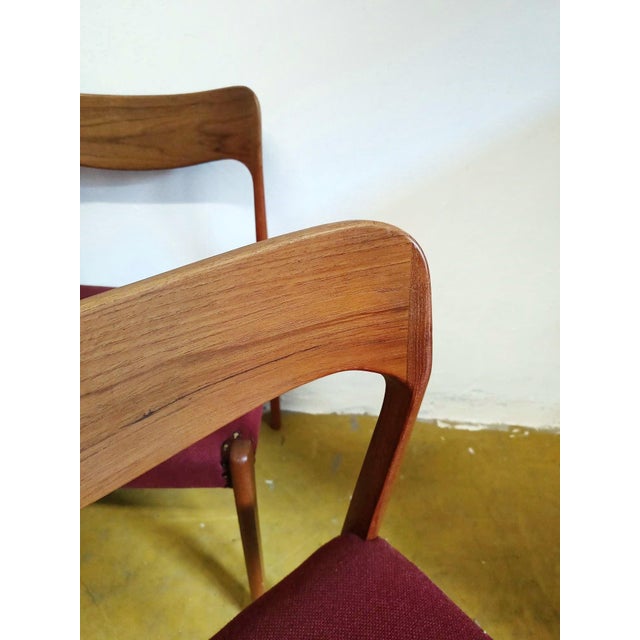 Danish Chairs by Henning Kjærnulf, 1950s, Set of 4, in Very Good conditions. Designed 1950 to 1959 This piece is...