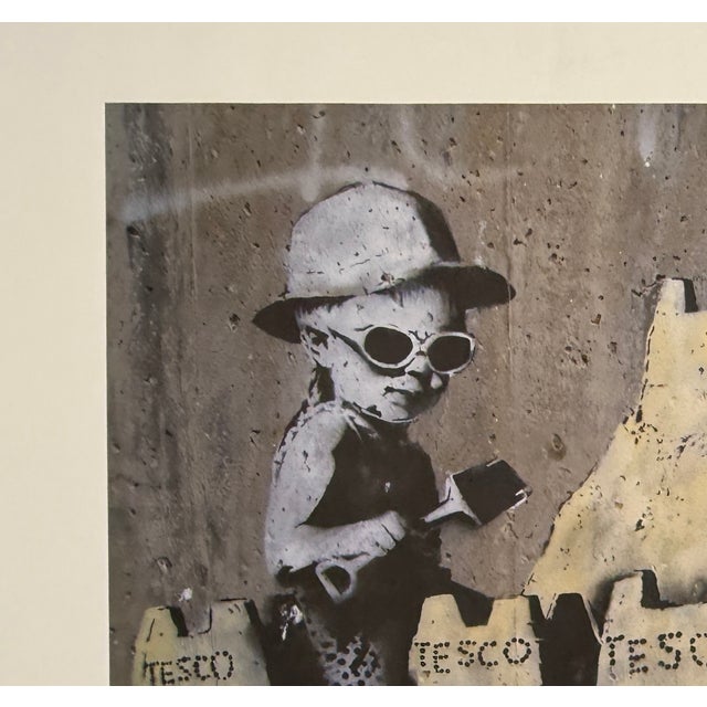 Pop Art Banksy's Graffiti "Tesco Sandcastles" Limited Edition Lithographic Print For Sale - Image 3 of 10