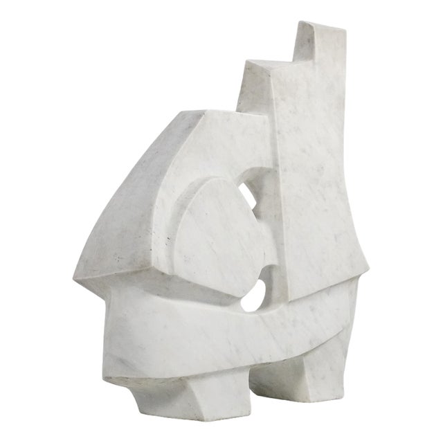 French Artist, Large Abstract Organic Sculpture, 1970s, Marble For Sale