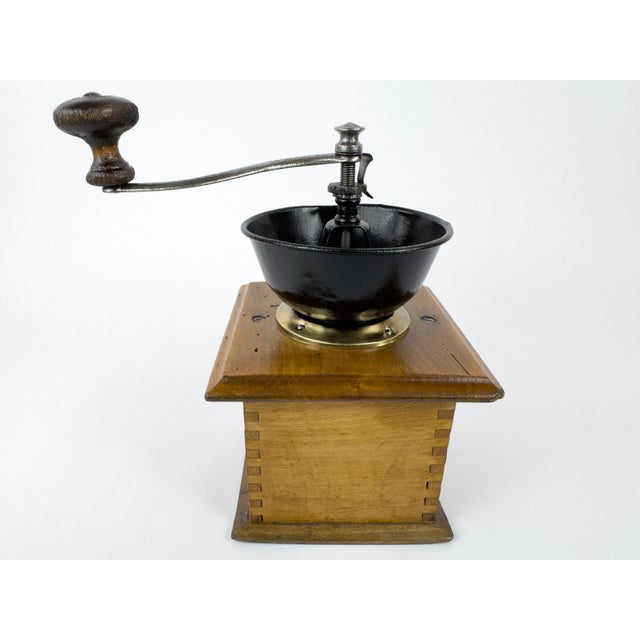 Vintage Peugeot Frères Wooden Manual Coffee Grinder, France For Sale - Image 11 of 16