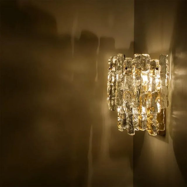 Ice Glass Wall Lights by J. T. Kalmar for Kalmar, 1970s For Sale - Image 10 of 18