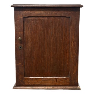 Antique English Oak Cabinet For Sale