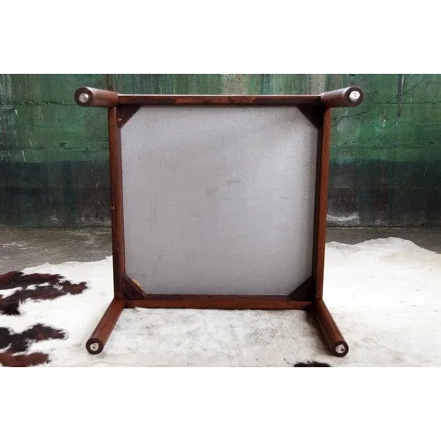 Here up for sale is a high quality, stunning original vintage solid wood and black surface top end/ side / coffee /...