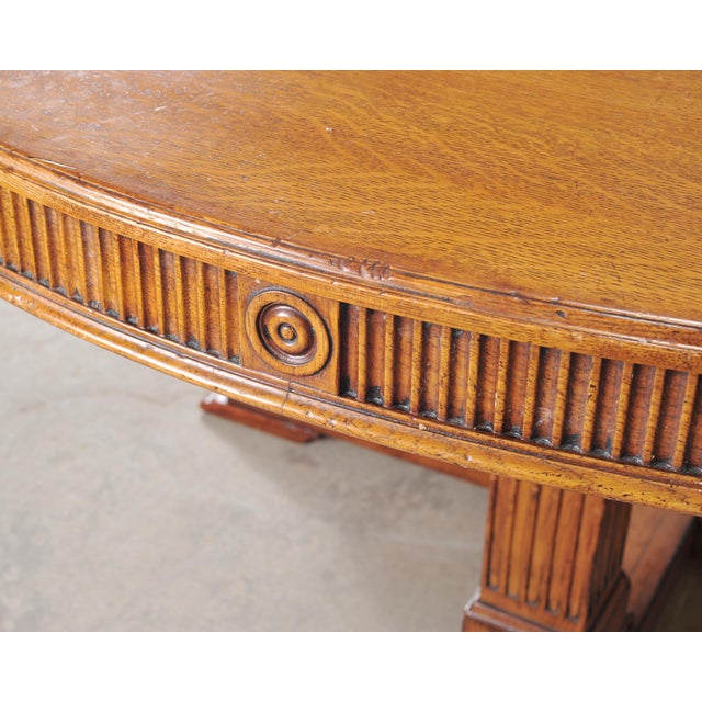 Ralph Lauren Hither Hills Round Oak Extending Dining Table For Sale - Image 17 of 18