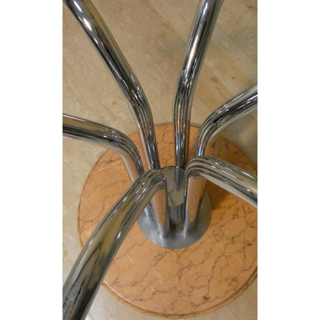 Dining Table with Marble & Tempered Glass, 1970s For Sale - Image 14 of 15