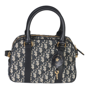 Navy Oblique Canvas Small D Vibe Bowling Bag