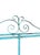 Industrial Antique Iron Mercantile Hanging Sign Frame in Turquoise For Sale - Image 3 of 18