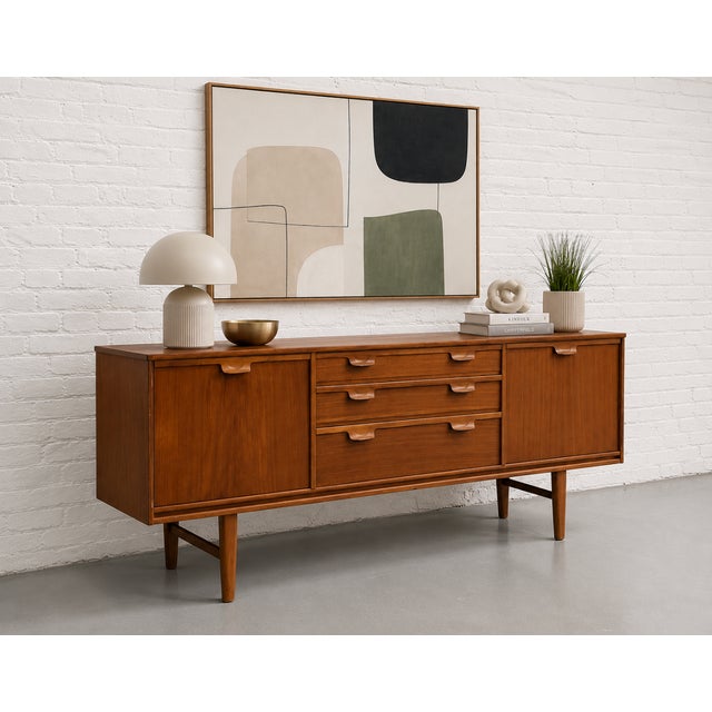 Mid-Century Modern Mid Century Modern Danish Teak Credenza / Media Console, C. 1960s For Sale - Image 3 of 12