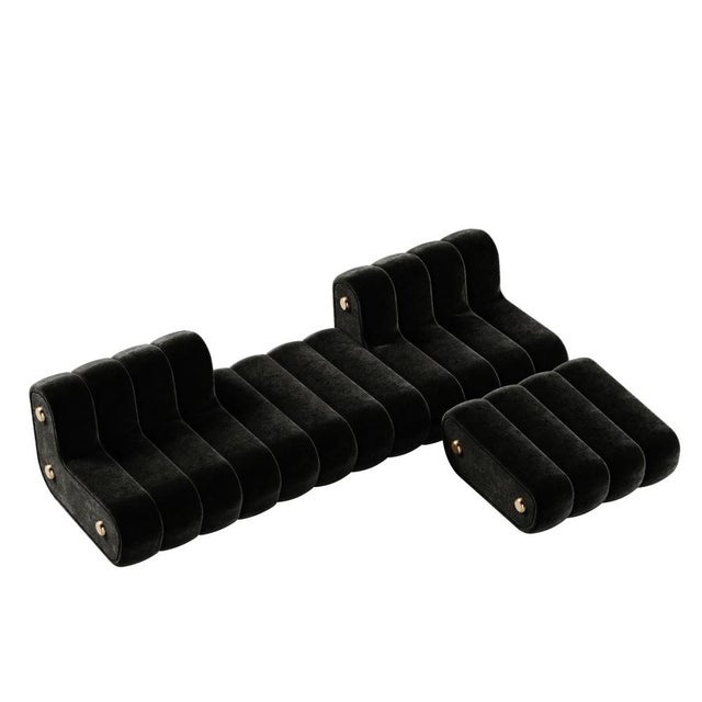 Blue Dakota Armless Sofa by Porus Studio For Sale - Image 8 of 10