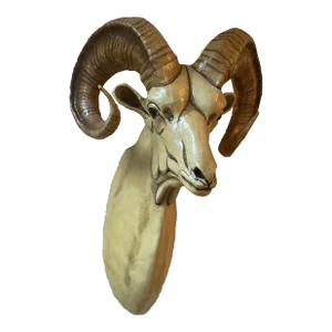 Sergio Bustamante Papier Mache Ram's Head Wall Sculpture