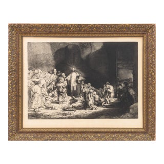 Rembrandt Van Rijn, Christ Healing the Sick (The Hundred Guilder Print) 1649 For Sale
