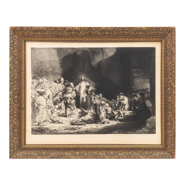 Rembrandt Van Rijn, Christ Healing the Sick (The Hundred Guilder Print) 1649 For Sale