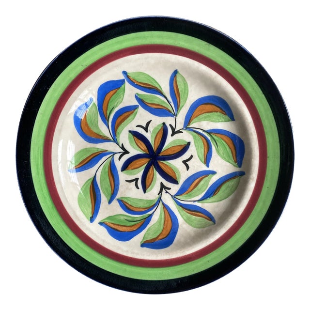 Vintage English Hand-Painted Baker & Co. Plate For Sale