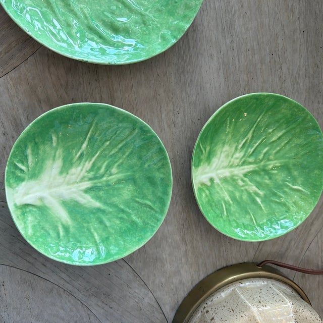 Late 20th Century Vintage Dodie Thayer Lettuceware Plates - 9 For Sale - Image 5 of 10