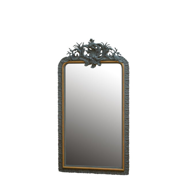 Traditional Empire French Giltwood and Painted Pier Mirror, 1860 For Sale - Image 3 of 16