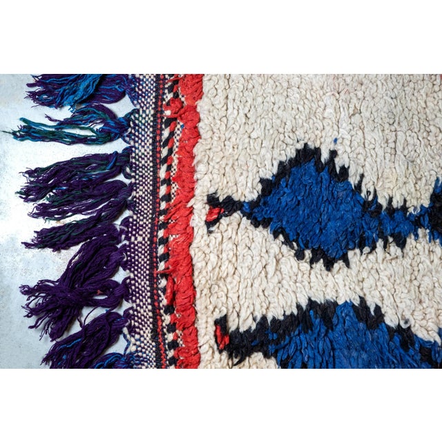 Vintage Moroccan Azilal Berber Rug in Natural Multicolored Wool For Sale - Image 6 of 8