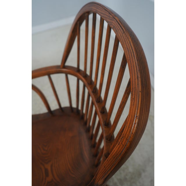 Set of 4 English Windsor Style Swivel Bar Stools For Sale - Image 13 of 18
