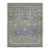 Modern Tabriz Style Medallion Wool Area Rug – Vibrant Blue, Sage Green & Yellow For Sale