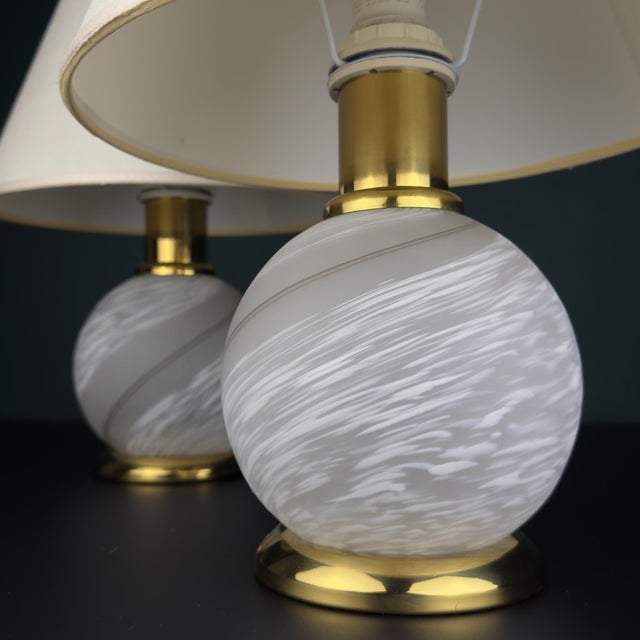 1970s Vintage Murano Glass Table Lamps, Italy, 1970s, Set of 2 For Sale - Image 5 of 18