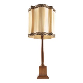 Art Deco Walnut Table Lamp from Bassanos Ebanistery, 1930s For Sale