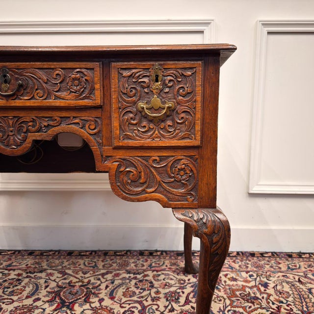 Antique English Writing Desk in Oak For Sale - Image 10 of 15
