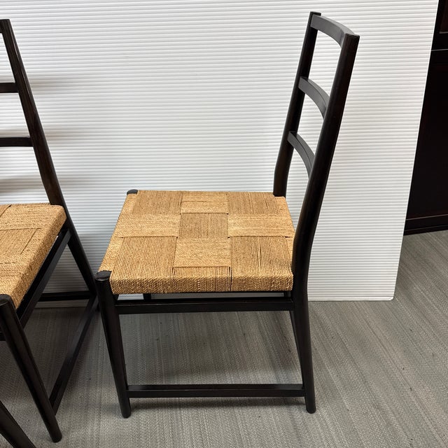 Rustic Farmhouse Ladderback Dining Side Chairs, Set of Four For Sale - Image 10 of 12