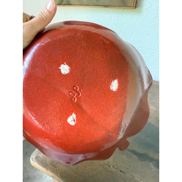 Red Leaf Ceramic Dish, 1960s For Sale - Image 17 of 18