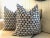 Mediterranean Thibaut Watercourse in Dark Navy Pillows- a Pair For Sale - Image 3 of 6