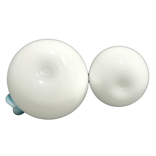 Murano Murano Italian White Sky Art Glass Pear & Apple - Decor - Paperweights For Sale - Image 4 of 4