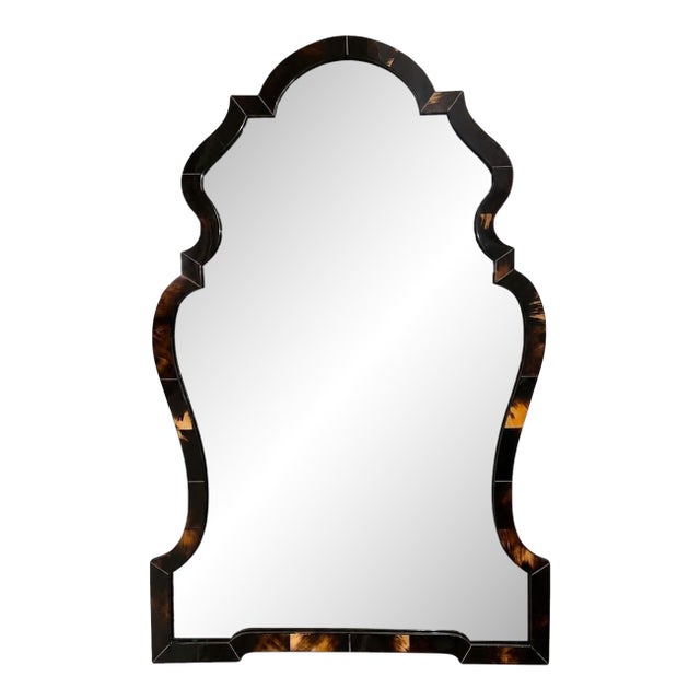 Karl Springer Chippendale-Style Horn Wall Mirror. u.s.a. Late 20th Century. For Sale