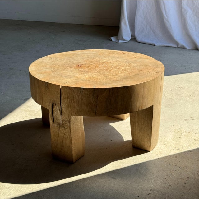 Low 4-Legged Coffee Table in Mango Wood, 1980s For Sale - Image 3 of 11
