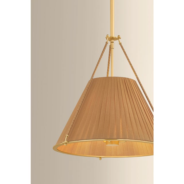 Brass Hudson Valley Lighting Sunside 18 in. 3 Light Pendant in Aged Brass Finish For Sale - Image 8 of 11